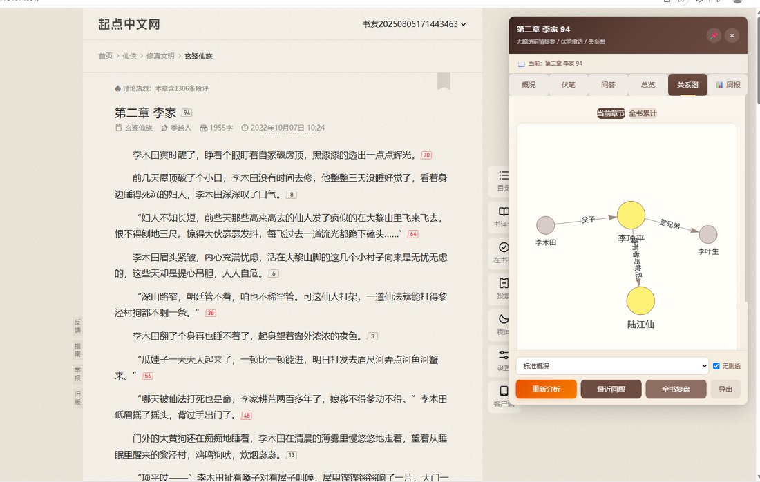 鉴来助手人物关系图